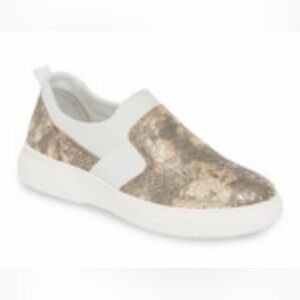 Johnston & Murphy Flex Women's Metallic Slip-On Sneaker Shoes Size 7.5